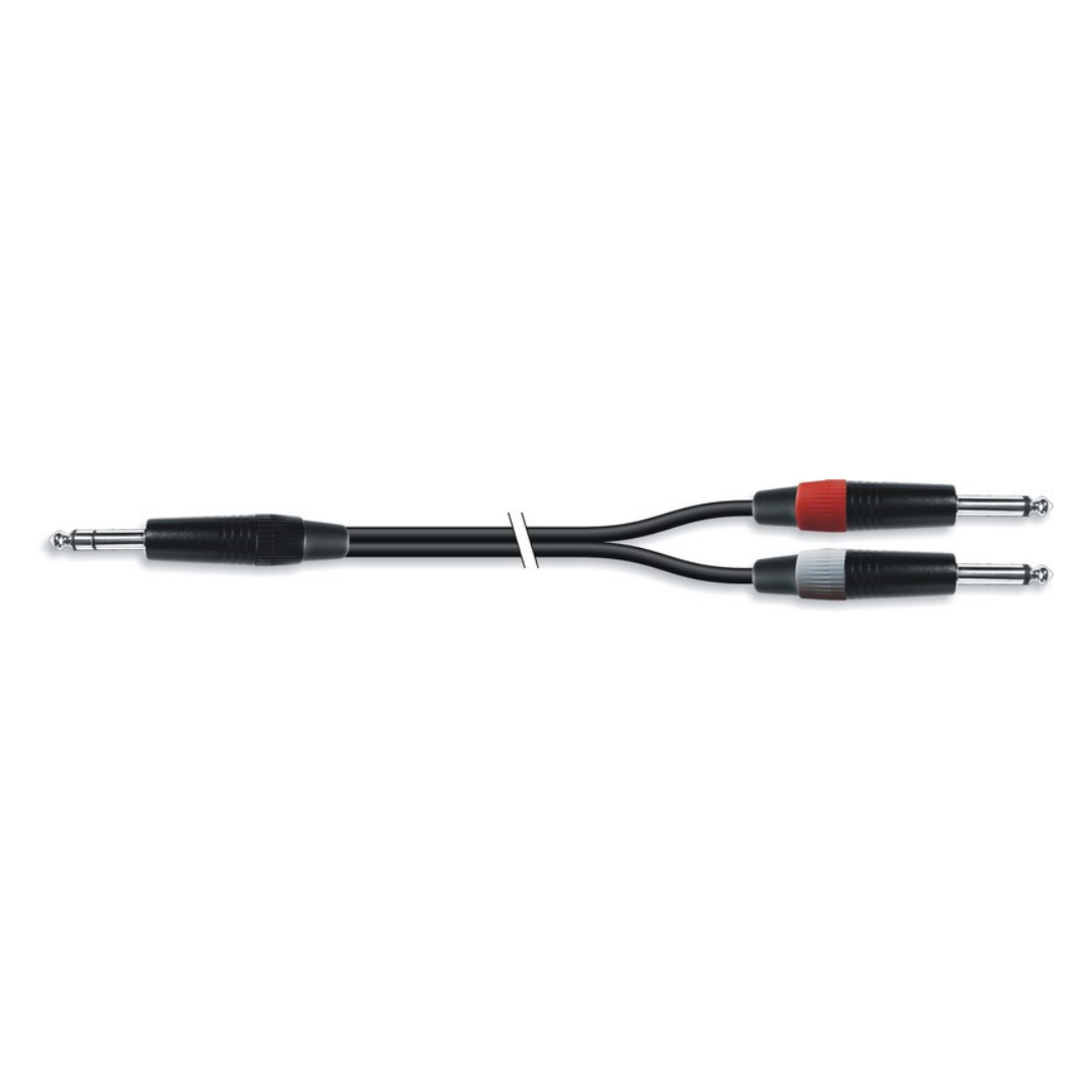 Cable Para Instrumentos Estereo Jack 6.35 A 2 Macho Mono L/R - De distintas medidas
