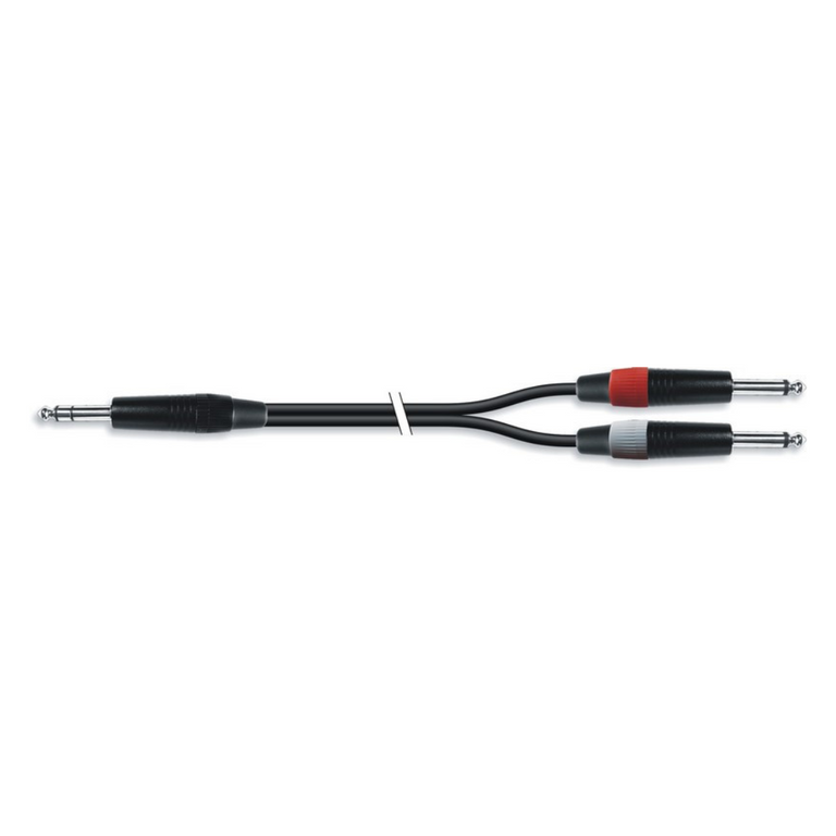 6.35 Stereo Jack to Dual Mono L/R Instrument Cable