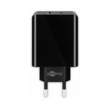 Cargador Rápido Dual USB-C PD (Power Delivery) (28W) Negro