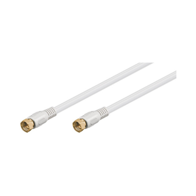 Cable Coax 75 Oms Conec F M/M Blanco 3.5m
