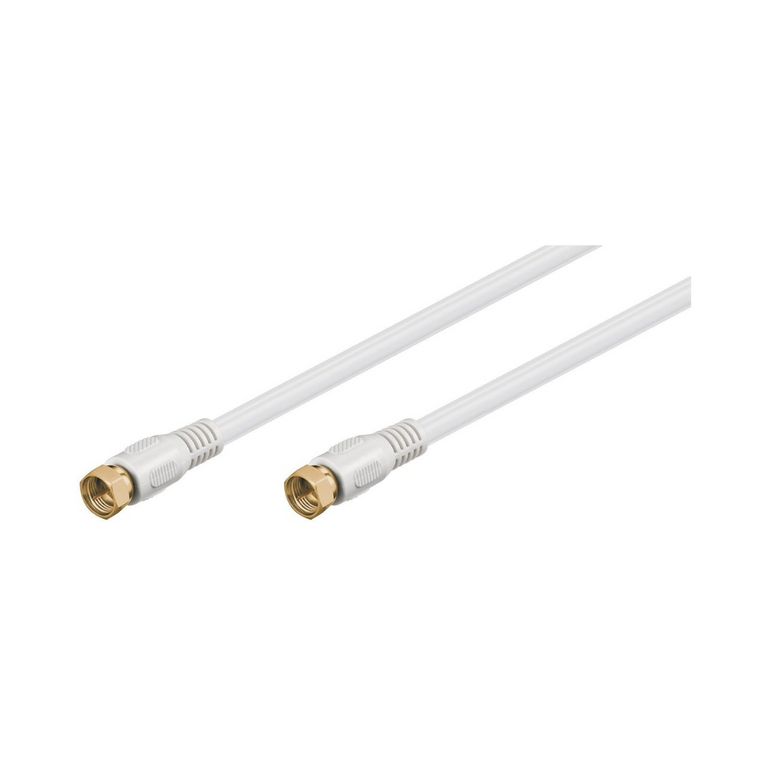 Cable Coax 75 Oms Conec F M/M Blanco 3.5m