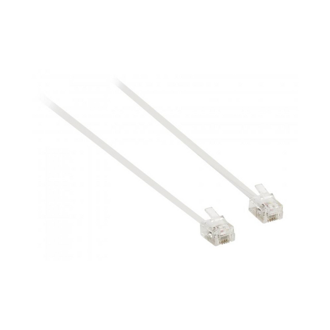 Cable de Telefonico Blanco Rj11 M/M