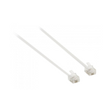 Cable de Telefonico Blanco Rj11 M/M 6m