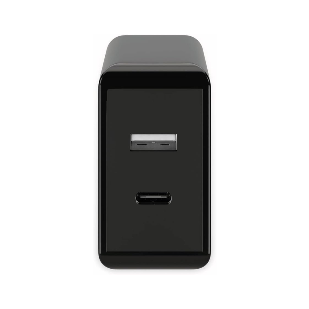 Cargador Rápido Dual USB-C PD (Power Delivery) (28W) Negro