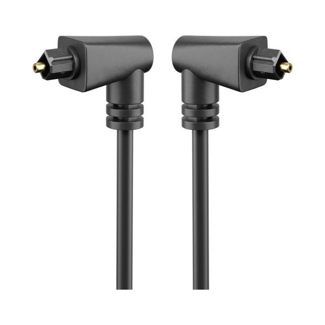 Cable Toslink 90 ° Macho a Macho, Negro