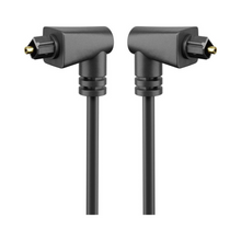 Cable Toslink 90 ° Macho a Macho, Negro