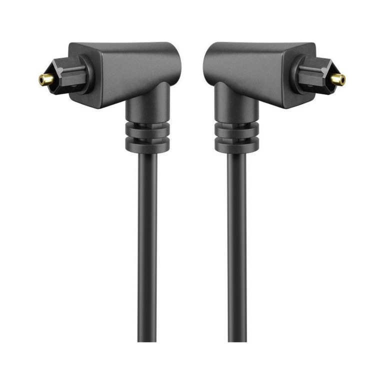 Cable Toslink 90 ° Macho a Macho, Negro