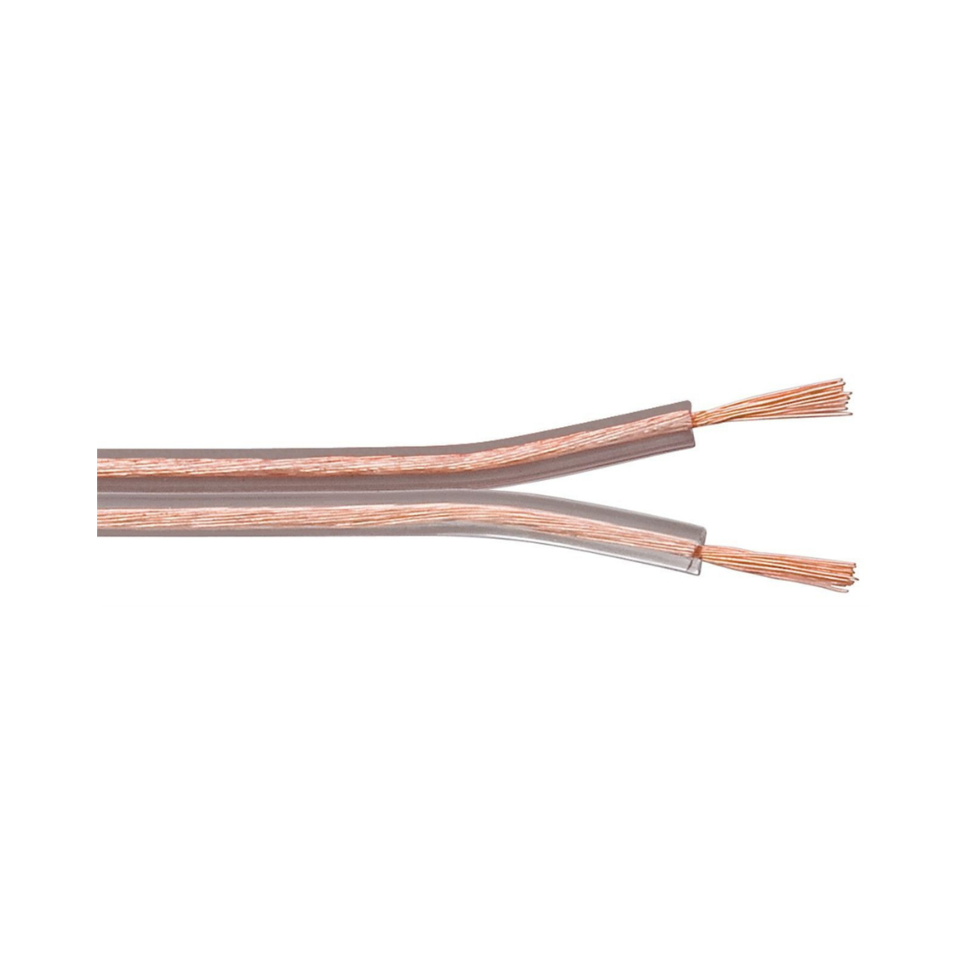 Cable de Altavoz Transparente CU - 25 m, Diámetro 2 x 1,5 mm² Audio