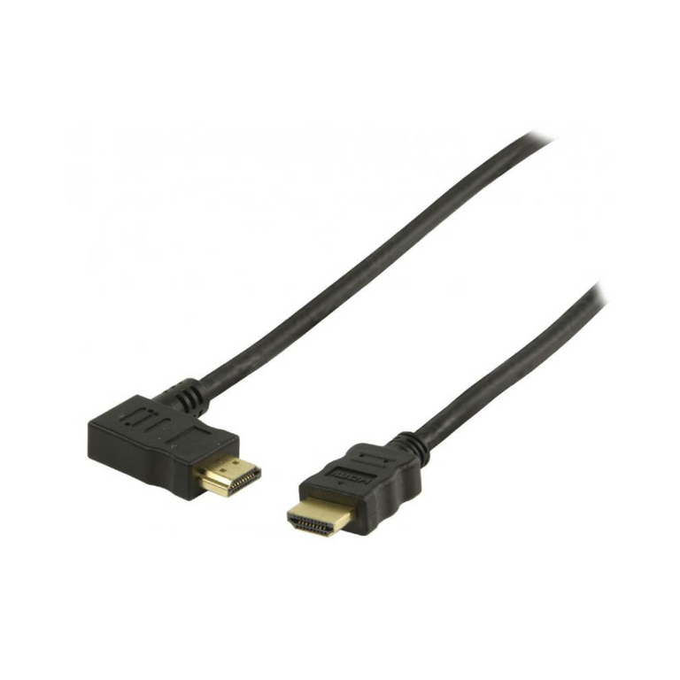 Cabo HDMI, ângulo esquerdo, vários comprimentos disponíveis - Preto 