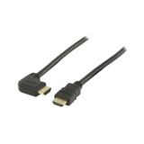 Cable HDMI de alta velocidad con conector HDMI en ángulo hacia la derecha de 5.00 m en color negro