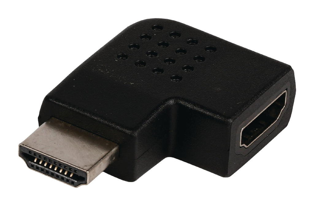 Adaptador HDMI inclinado para a esquerda, preto