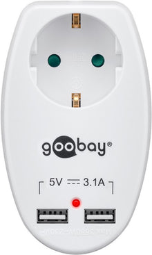 Tomada de segurança de 16 A com duas portas USB (Tipo A) 3,1 A