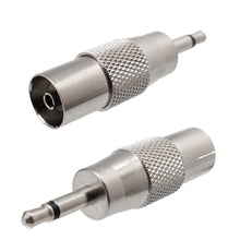 Adaptador de antena de TV em metal de 3,5 mm mono macho para PAL fêmea