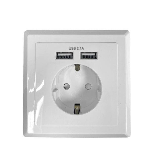 Wall Power Socket + 2xUSB Charging Accessories Lighting