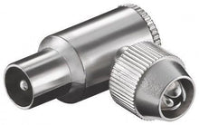 Conector coaxial macho com ângulo reto para montagem com parafuso, adaptador de antena de TV