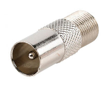 Adaptador de conector coaxial macho para conector fêmea tipo F para antena de TV