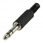 Conector estéreo de 6,35 mm para soldadura. Adaptadores de áudio.