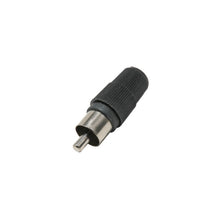 Conector RCA macho para soldar, preto