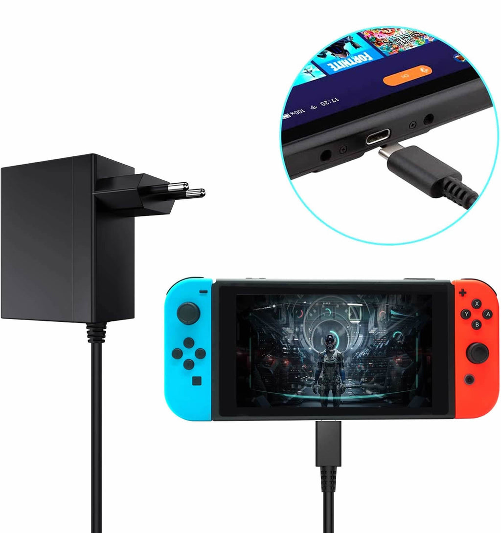 Carregador compatível com a consola Nintendo Switch