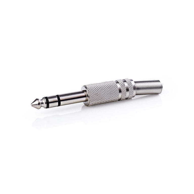 Conector estéreo de 6,35 mm para soldadura.