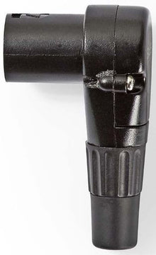 Conector XLR macho de cotovelo para soldadura