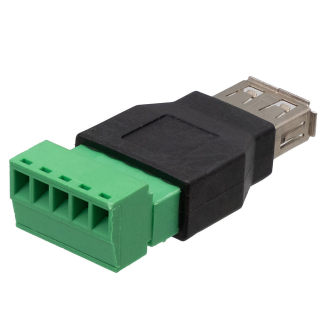 USB 2.0 Type A Female Connector with Screw Terminals