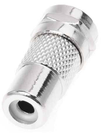Adaptador de conector macho F para fêmea RCA