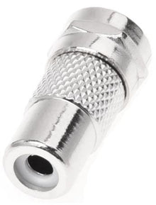 Adaptador de conector macho F para fêmea RCA
