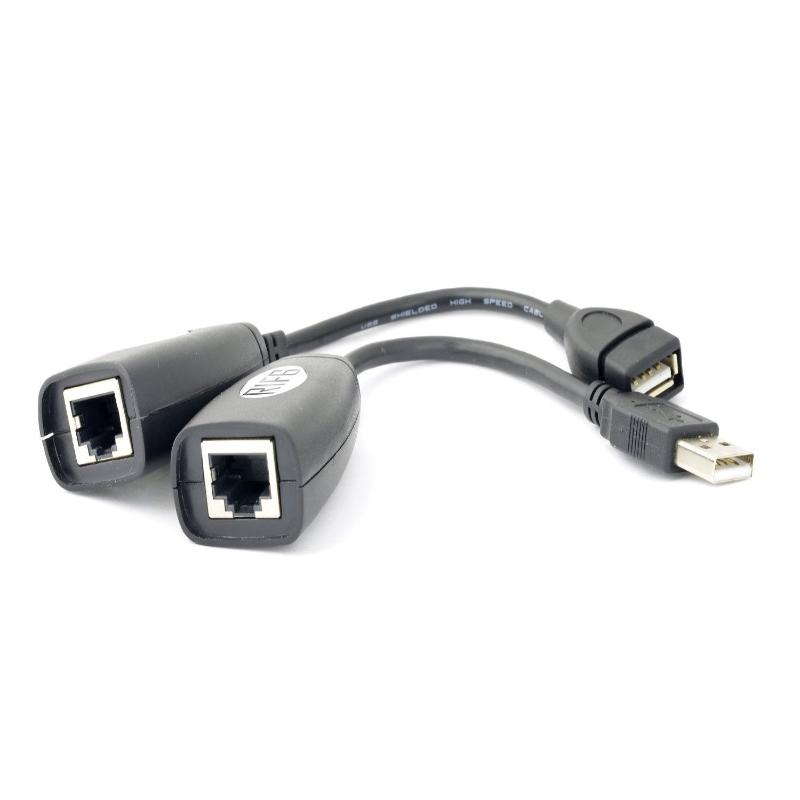 Extensor USB com alcance até 60 metros. Compatível com extensores UTP 1.1. 