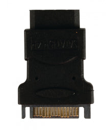 Este cabo adaptador é adequado para converter uma ligação Molex numa ligação SATA de 15 pinos.