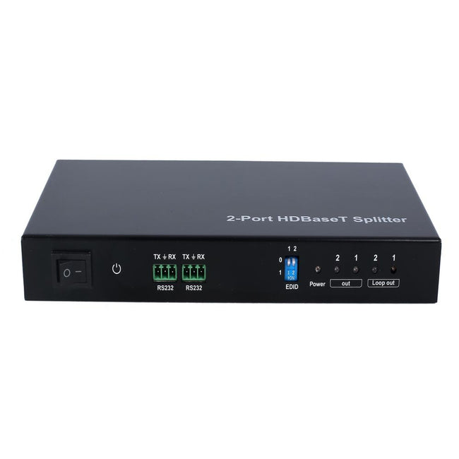 Kit Extensor Splitter 1x2 100m, HDCP2.2, Suporte POC, Ethernet, RS232