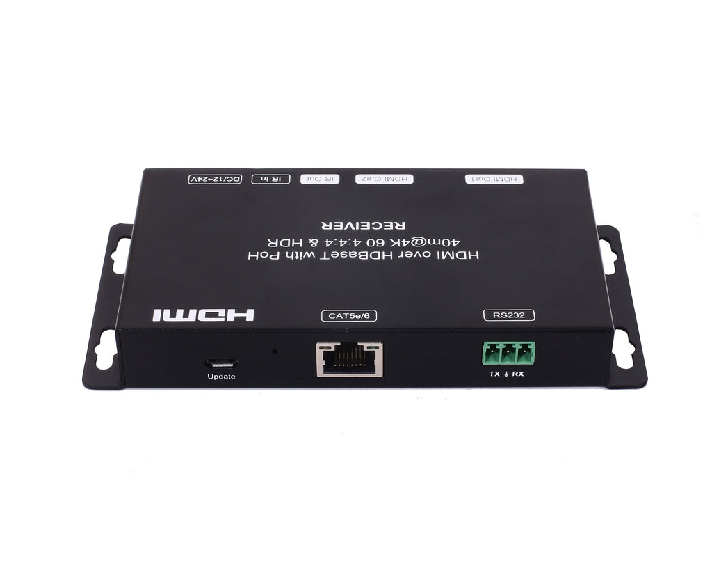 Kit Extensor Splitter 1x2 100m, HDCP2.2, Suporte POC, Ethernet, RS232