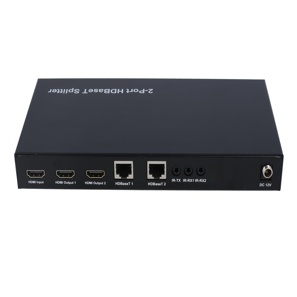 Kit Extensor Splitter 1x2 100m, HDCP2.2, Suporte POC, Ethernet, RS232