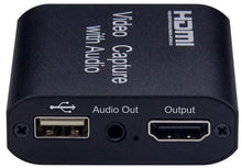 Placa de captura de vídeo HDMI 4K com entrada para microfone.