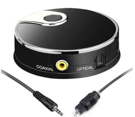 Bluetooth 4.0 transmitter with capacity for 2 devices.