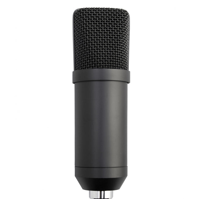 Estúdio de gravação com microfone 