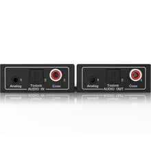 Digital &amp; Analog Audio Extender by Cat5e/6 Up to 450m Extend Signal