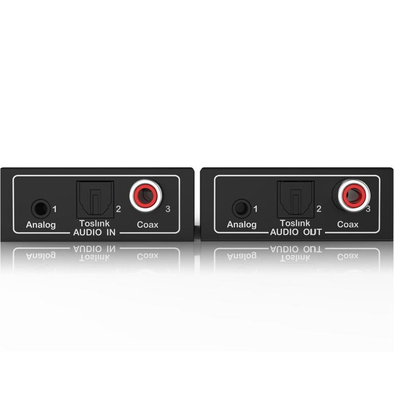 Digital &amp; Analog Audio Extender by Cat5e/6 Up to 450m Extend Signal
