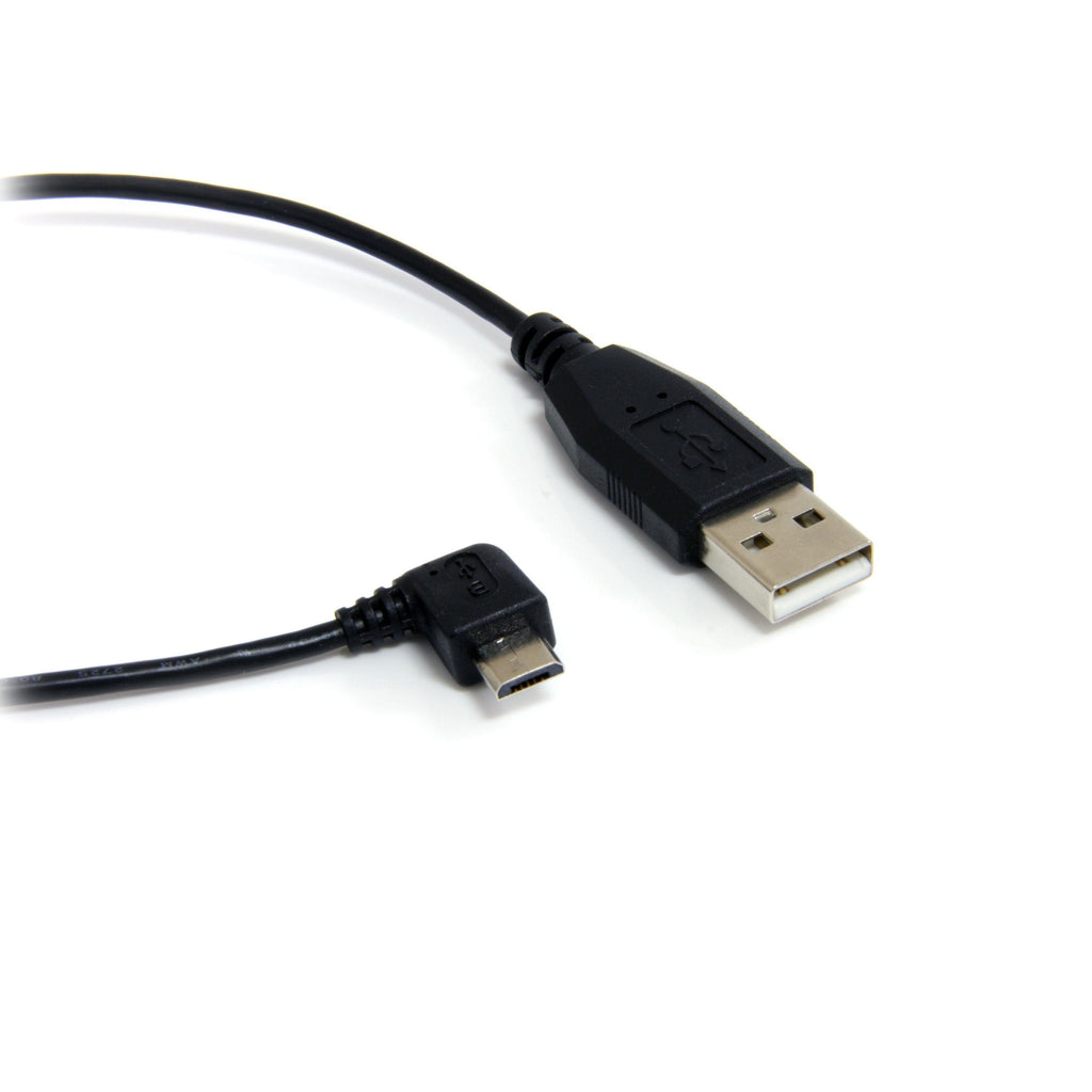 Cabo microUSB angulado para USB 1.00 de 270°