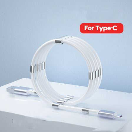 1 m Magnetic USB-A to USB-C Cable, White