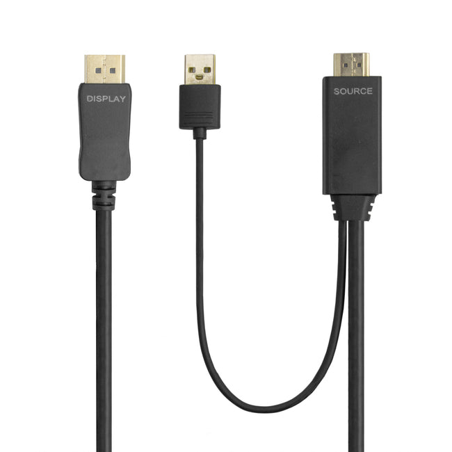 Cabo HDMI para DisplayPort de 1 m, preto