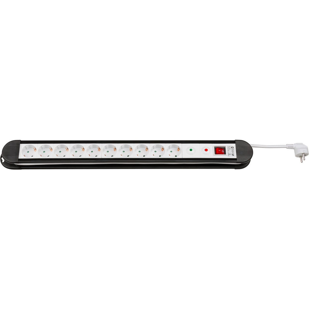 Regleta CA Protección Sobretensión 1,4m, Blanca 10 Tomas
