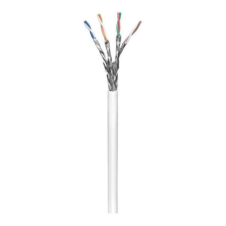 Cabo de rede CAT 6, S/ftp, branco - CCA, Lszh
