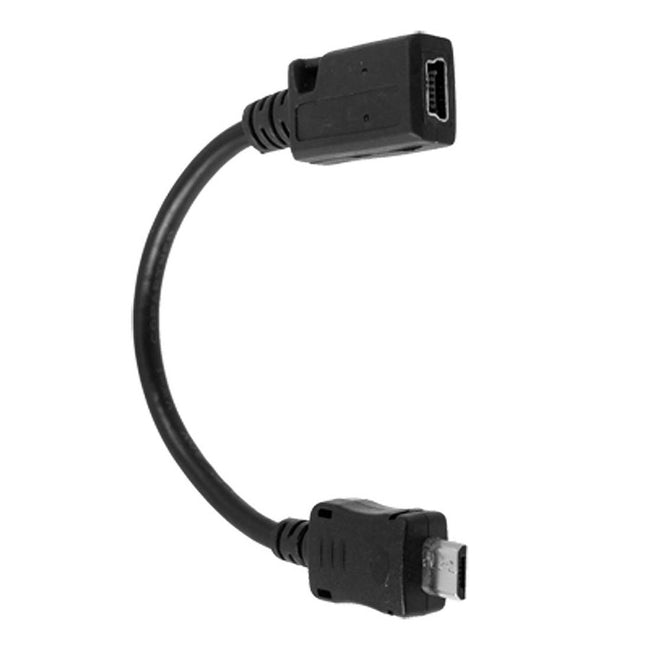 Cabo MicroUSB Macho para MiniUSB Fêmea 15cm