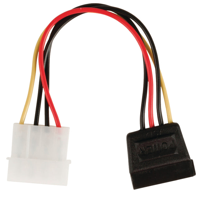 Internal Power Adapter Cable, SATA 15 Pin Female to Molex Male, 0.15 m Multicolor Cables