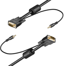 Cabo VGA macho para conector de áudio de 3,5 mm, 3 m