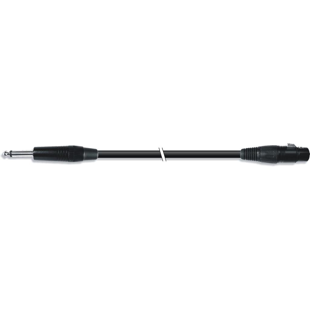 Cabo de áudio para microfone XLR fêmea de 3 pinos para macho de 6,3 mm