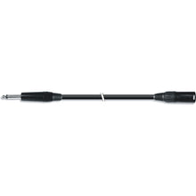 Cabo de áudio para microfone com conector XLR macho de 3 pinos e conector de 6,3 mm