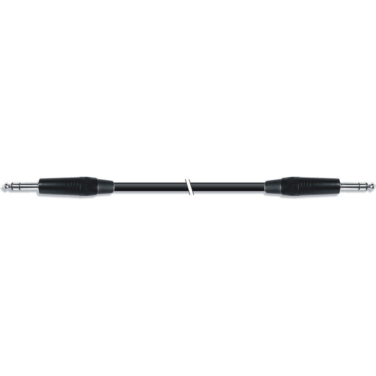 Cabo de áudio estéreo para instrumento com conector TRS macho de 6,3 mm