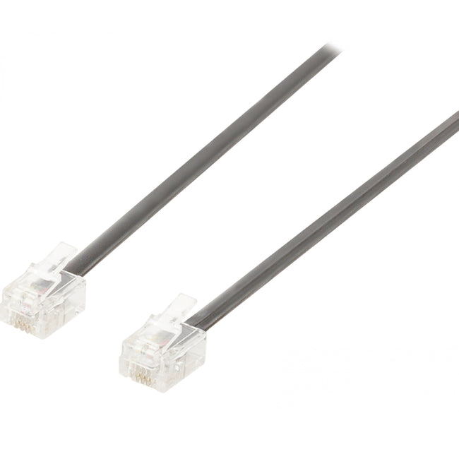 Cable de Telefonico Negro Rj11 M/M 1m